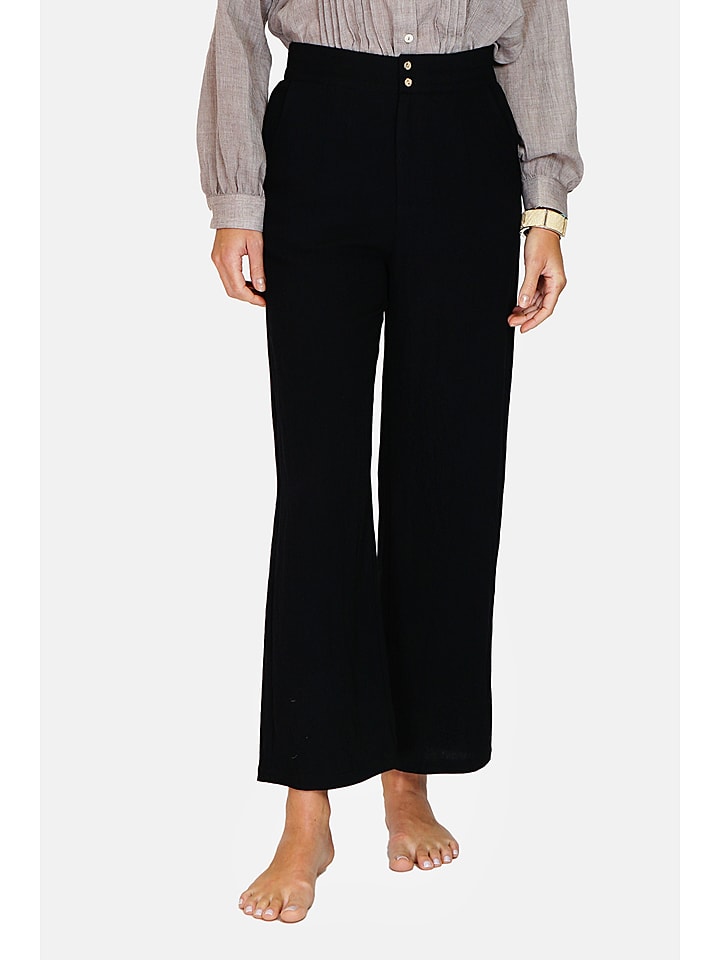 Le Jardin du Lin Spodnie w kolorze czarnym rozmiar: 42