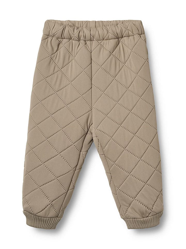 Wheat Spodnie termiczne "Alex" w kolorze beżowo-brązowym rozmiar: 74