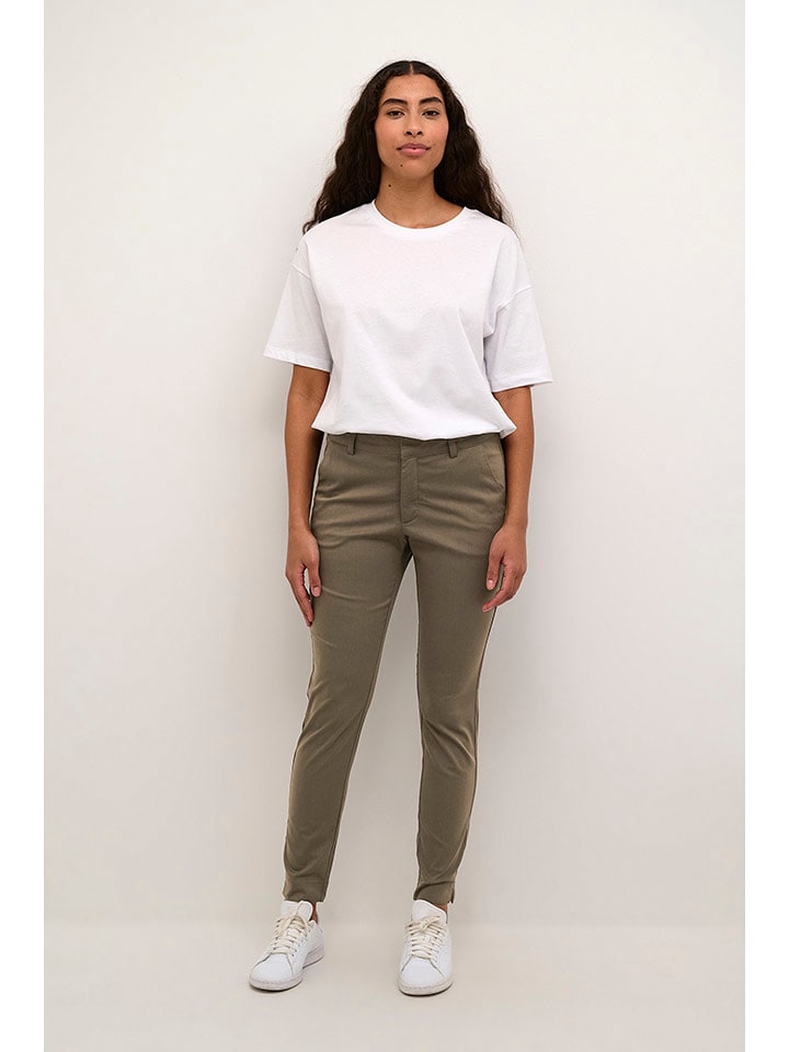 Kaffe Spodnie chino w kolorze khaki rozmiar: 40