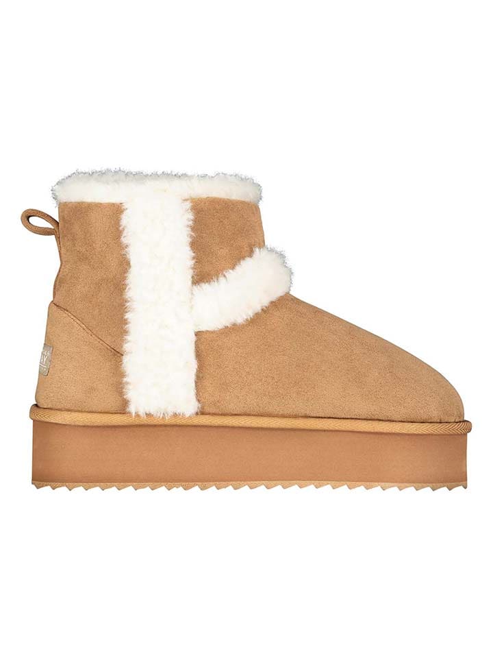 Geographical Norway Botki zimowe "Ocean" w kolorze jasnobrązowym rozmiar: 36