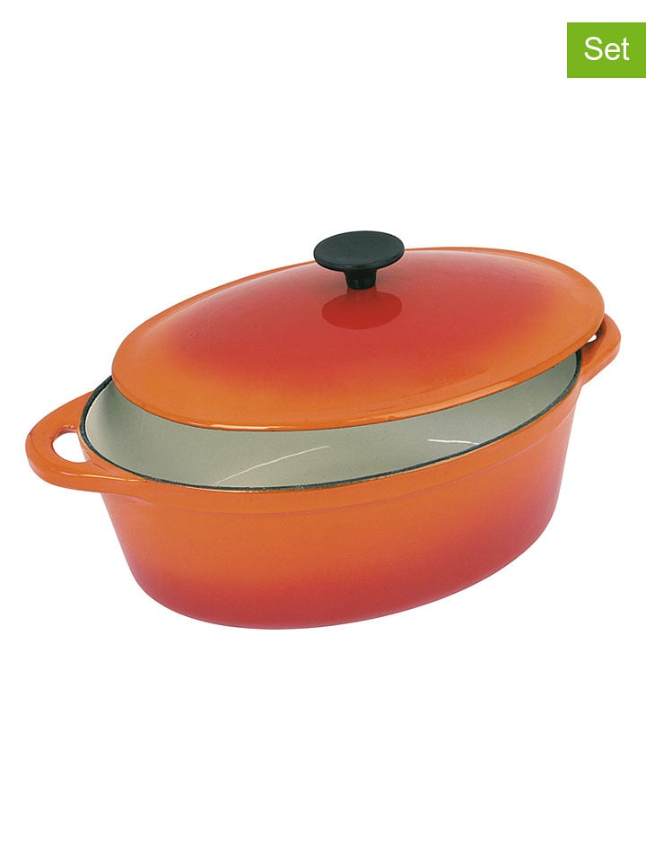 Sitram 2-częściowy zestaw "Grand Chef" w kolorze pomarańczowym - 9 l rozmiar: onesize