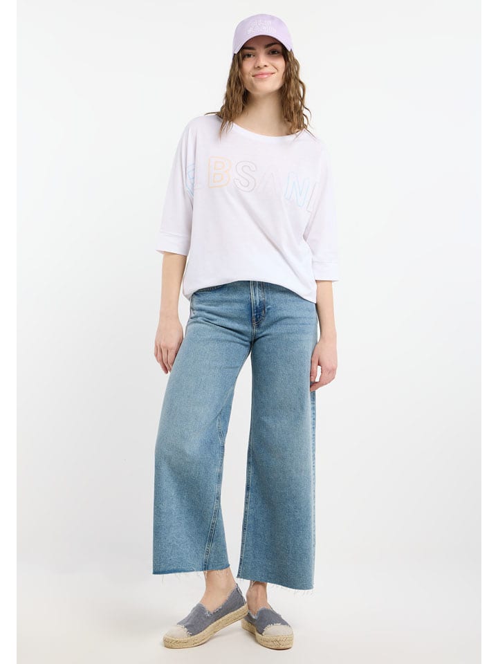 ELBSAND Koszulka "Imea" w kolorze białym rozmiar: XL