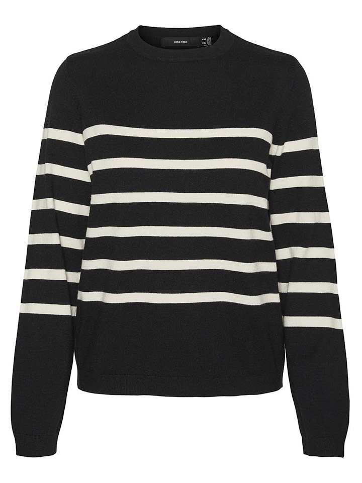 Vero Moda Sweter w kolorze kremowo-czarnym rozmiar: XL