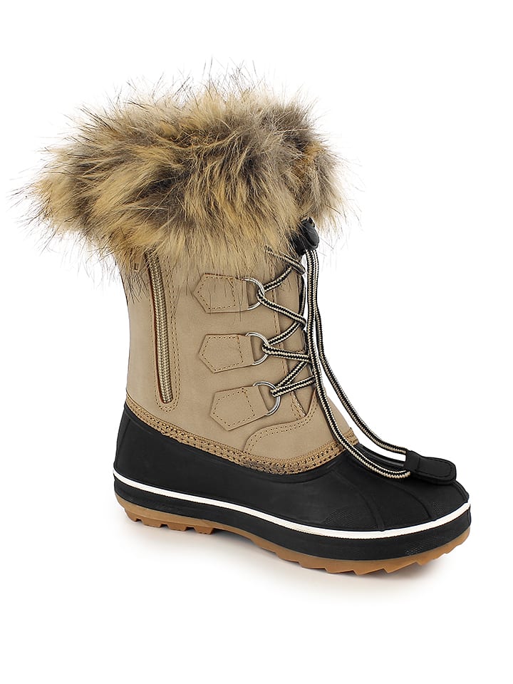 Kimberfeel Kozaki zimowe "Bengal" w kolorze beżowym rozmiar: 30