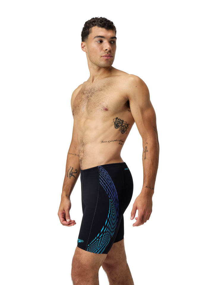 Speedo Kąpielówki "Eco+ Tech" w kolorze czarno-turkusowym rozmiar: 3