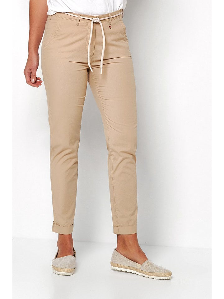 Relaxed by TONI Spodnie chino w kolorze beżowym rozmiar: W40