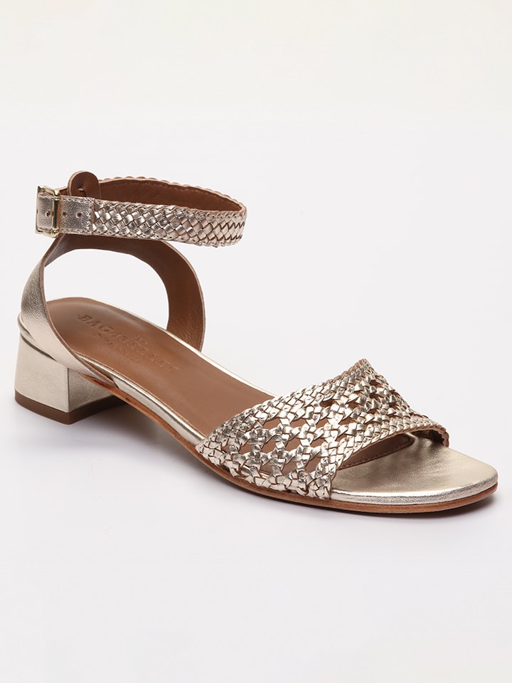 Les BAGATELLES Skórzane sandały "Gwenivere" w kolorze złotym rozmiar: 39