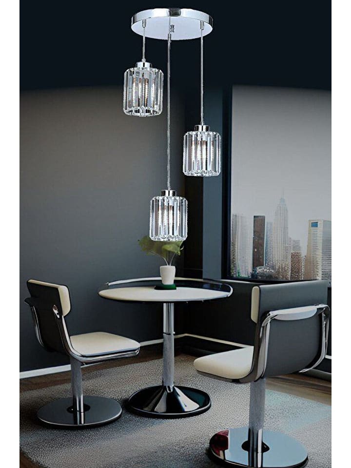 Opviq Lampa wisząca w kolorze srebrnym - szer. 30 cm rozmiar: onesize