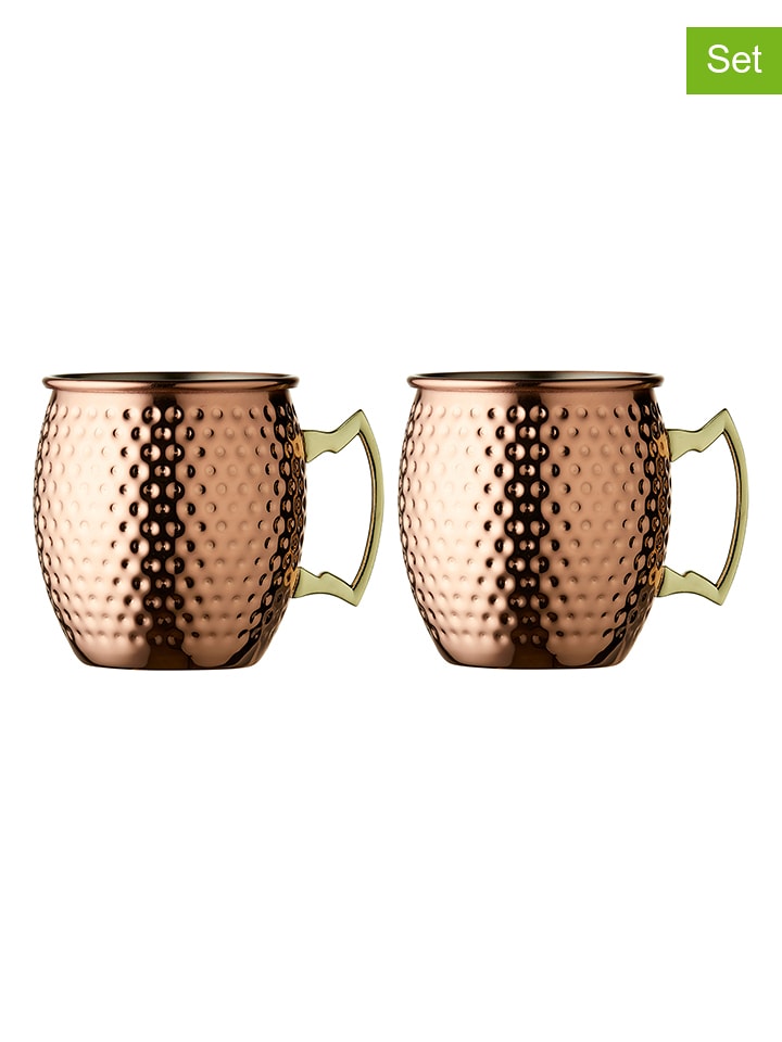 Lyngby Glas Kubki (2 szt.) w kolorze miedzianym do Moscow-Mule - 550 ml rozmiar: onesize