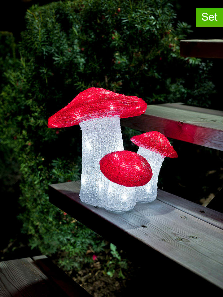 Konstsmide Dekoracyjna lampa LED w kolorze czerwono-białym - 26 x 29 x 25,5 cm rozmiar: onesize