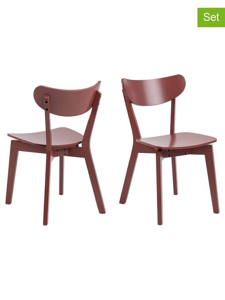 Actona Krzesła (2 szt.) w kolorze pomarańczowym do jadalni - 45 x 79,5 x 55 cm rozmiar: onesize