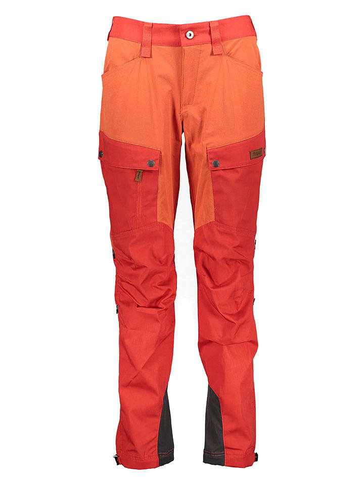 Bergans Spodnie trekkingowe "Favor" w kolorze czerwono-pomarańczowym rozmiar: 42