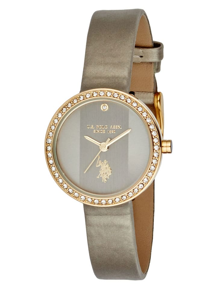 U.S. Polo Assn. Zegarek kwarcowy w kolorze złoto-szarobrązowym rozmiar: onesize