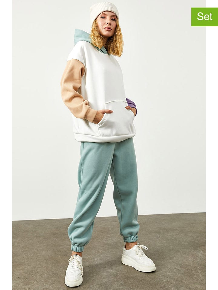 Lycalia 2-częściowy zestaw w kolorze białym ze wzorem rozmiar: M