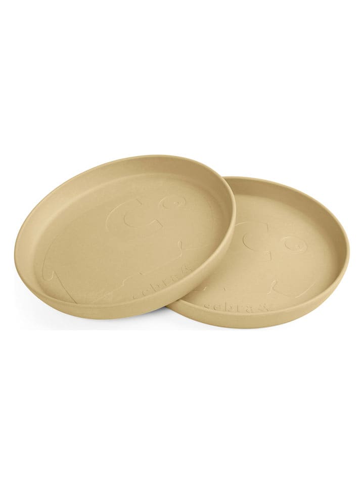 Sebra Talerz "Mums" w kolorze żółtym do nauki jedzenia - 4 m+ rozmiar: onesize