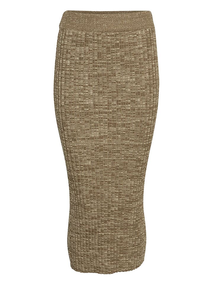 MOSS COPENHAGEN Spódnica "Elleva" w kolorze jasnobrązowym rozmiar: S/M