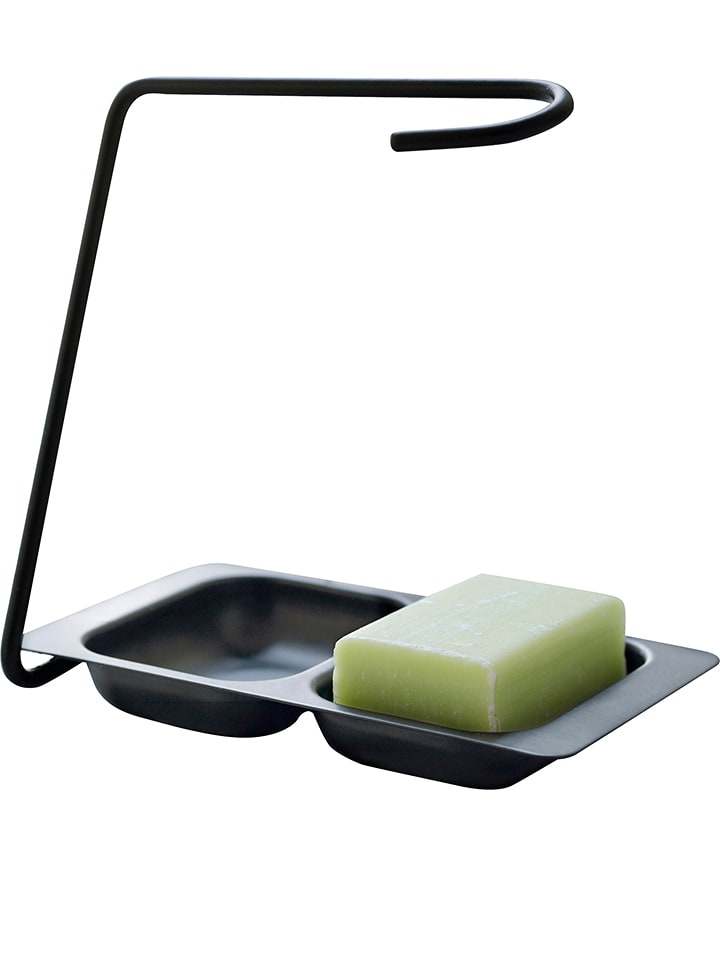 Steel-Function Organizer w kolorze czarnym do mycia naczyń - 16 x 16 x 9 cm rozmiar: onesize