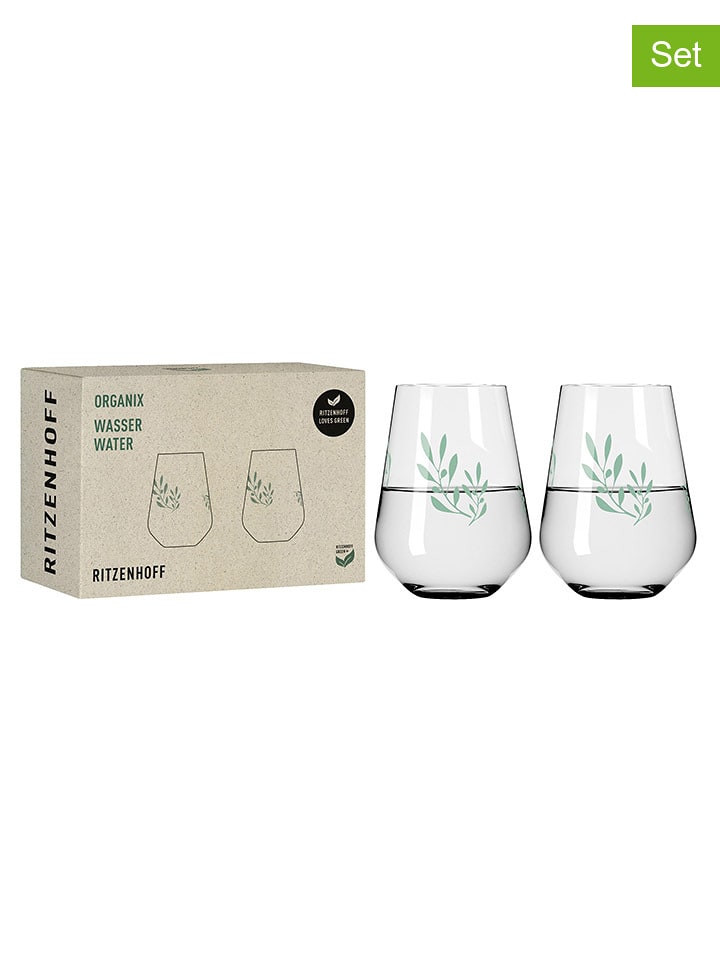 RITZENHOFF Szklanki (2 szt.) "Organix 1 - R. Bohnenberg" - 540 ml rozmiar: onesize