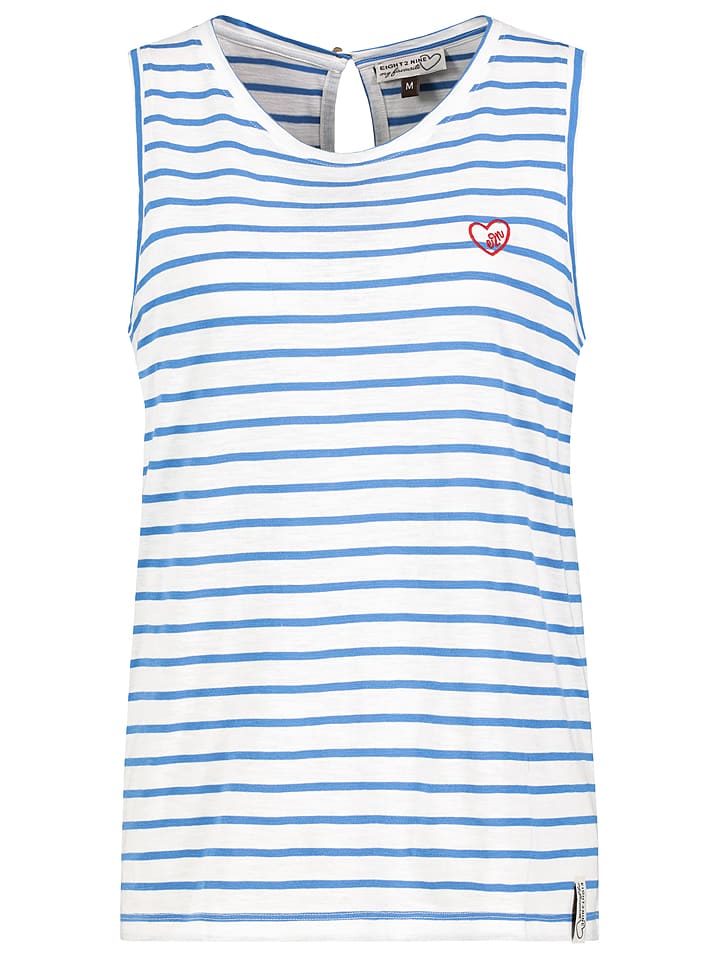 Eight2Nine Top w kolorze błękitno-białym rozmiar: XS