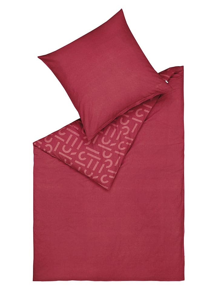ESPRIT Komplet pościeli flanelowej "Scatter" w kolorze czerwonym rozmiar: 140x200 cm