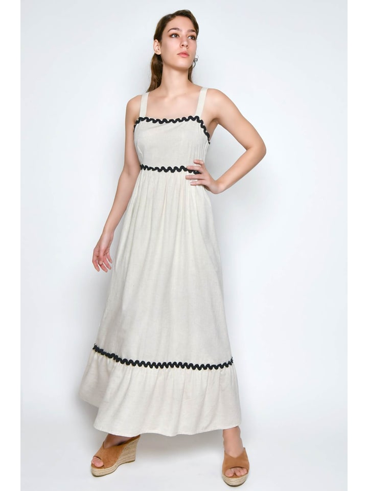 Tarifa Sukienka w kolorze kremowym rozmiar: XL