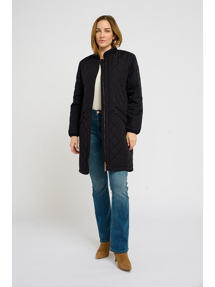 Kaffe Płaszcz pikowany w kolorze czarnym rozmiar: 42