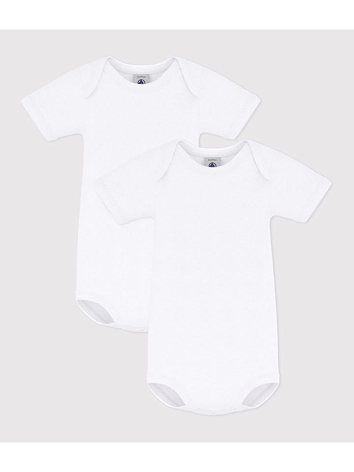 PETIT BATEAU Body (2 szt.) w kolorze białym rozmiar: 80