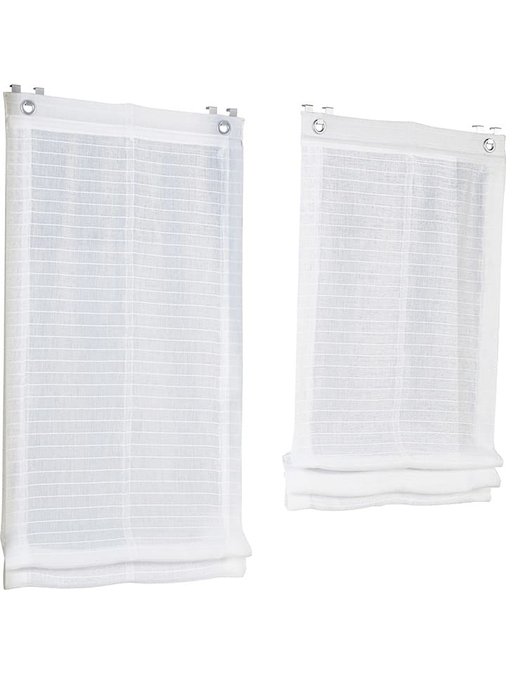 heine home Roleta rzymska w kolorze białym rozmiar: 140x100 cm
