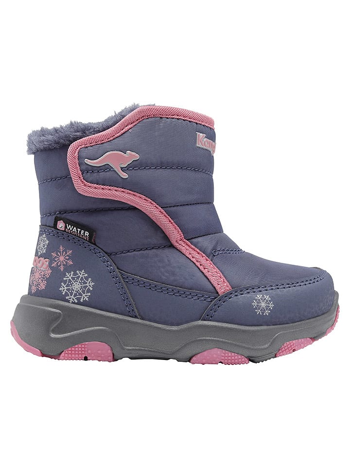 Kangaroos Kozaki zimowe "KS-Trunks Mid V" w kolorze szaro-różowym rozmiar: 29