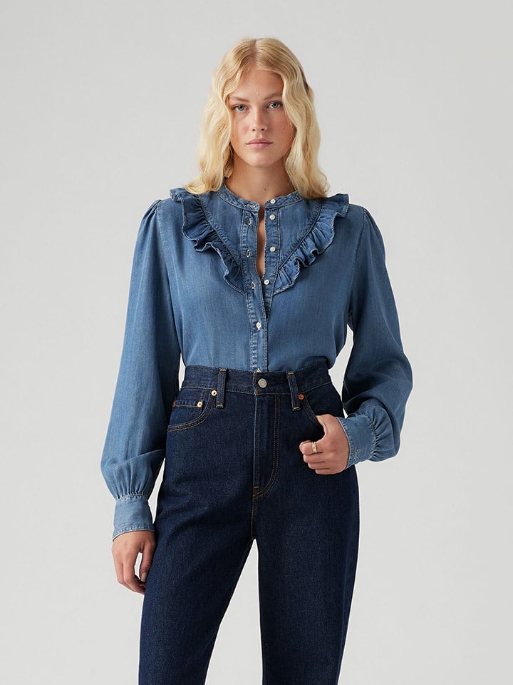 Levi's Bluzka dżinsowa w kolorze niebieskim rozmiar: M