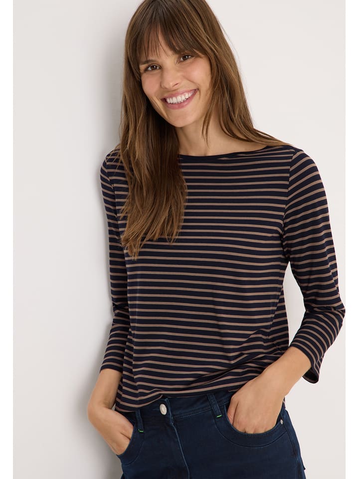 Cecil Koszulka w kolorze czarno-brązowym rozmiar: L