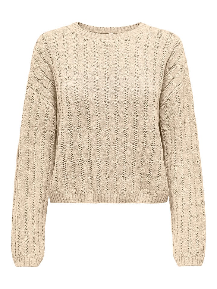 ONLY Sweter w kolorze beżowym rozmiar: XL