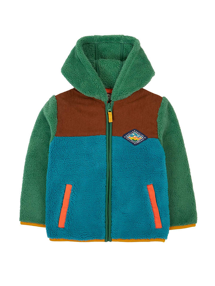 Frugi Kurtka polarowa "Bracken" w kolorze zielono-niebieskim rozmiar: 92/98