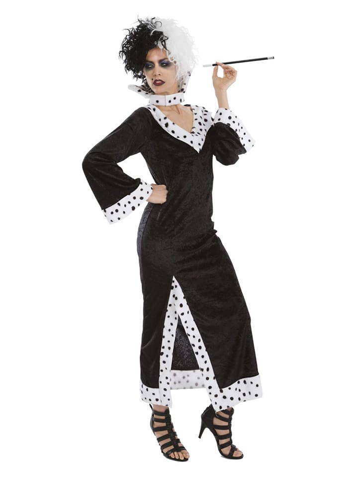 CHAKS 2-częściowy kostium "Damlatia" w kolorze czarno-białym rozmiar: M