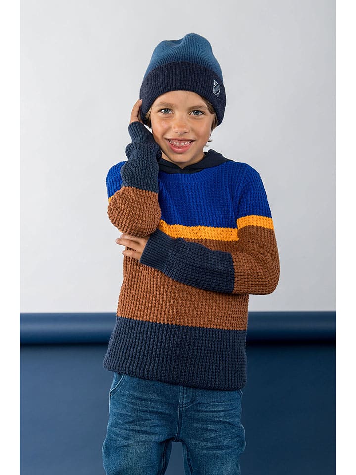 B.Nosy Sweter "Kay" w kolorze granatowo-jasnobrązowym rozmiar: 146/152