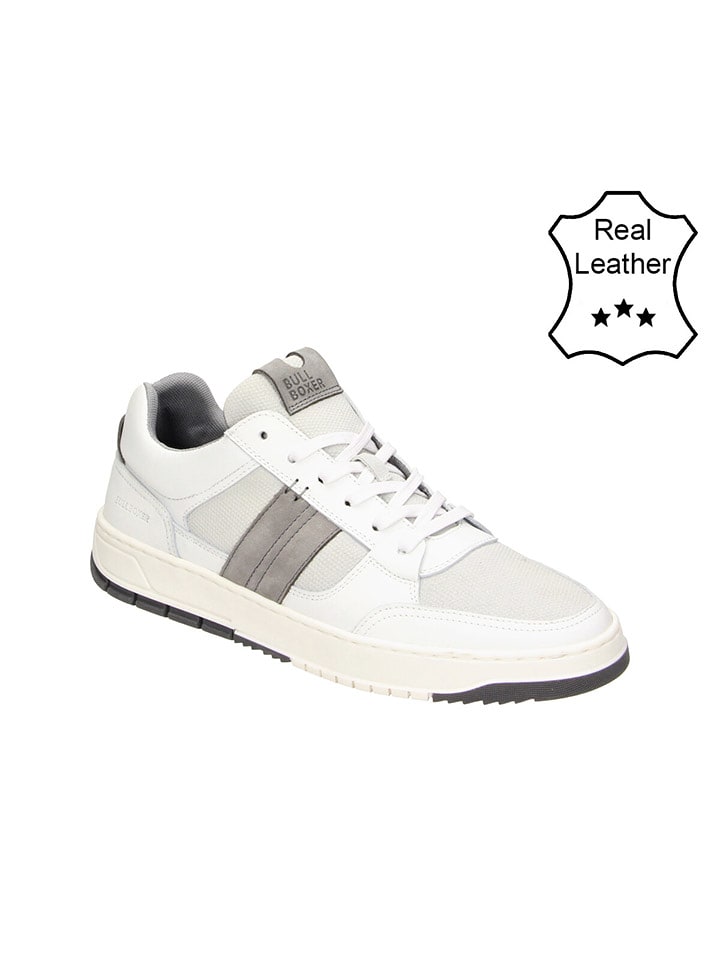 Bullboxer Skórzane sneakersy w kolorze białym rozmiar: 42