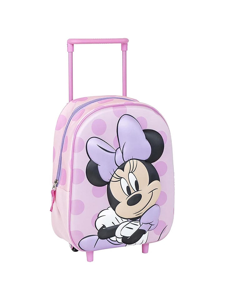 Disney Minnie Mouse Plecak "Minnie" w kolorze jasnoróżowym na kółkach rozmiar: onesize