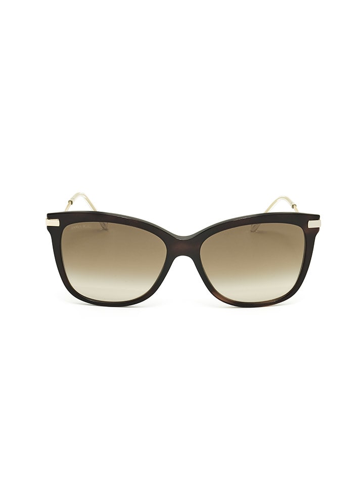 Jimmy Choo Damskie okulary przeciwsłoneczne w kolorze złoto-brązowo-beżowym rozmiar: 55