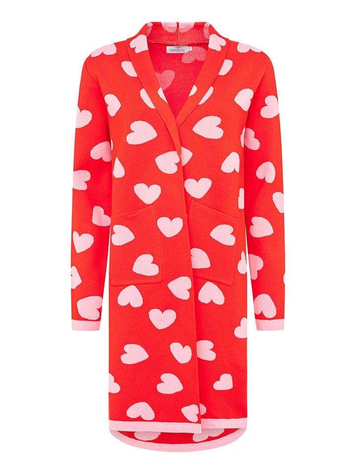 Zwillingsherz Kardigan w kolorze czerwonym rozmiar: S/M