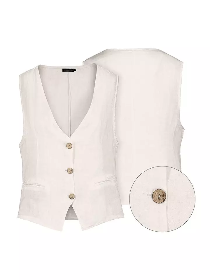 Eight2Nine Kamizelka w kolorze beżowym rozmiar: L/XL