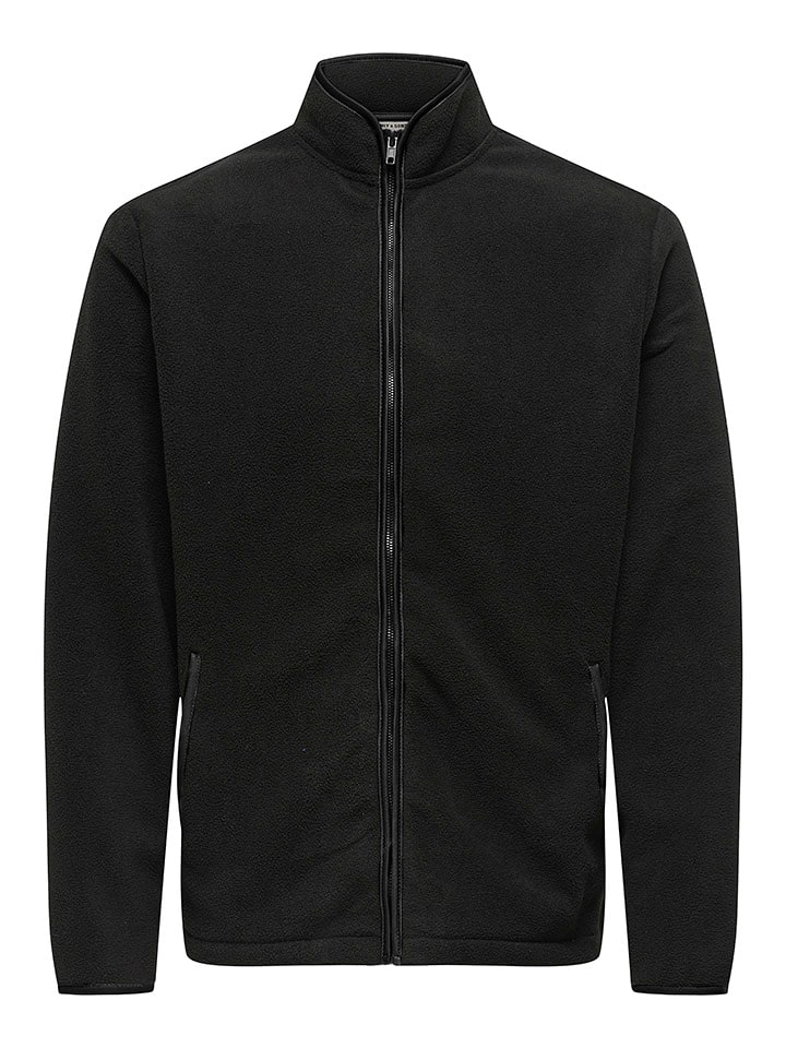ONLY & SONS Kurtka polarowa "Sakeem" w kolorze czarnym rozmiar: M