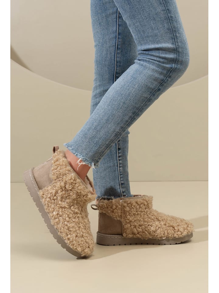 C'M Botki zimowe w kolorze khaki rozmiar: 36