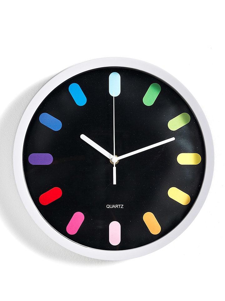 Tomasucci Zegar ścienny "Rainbow" w kolorze czarnym- Ø30 cm rozmiar: onesize