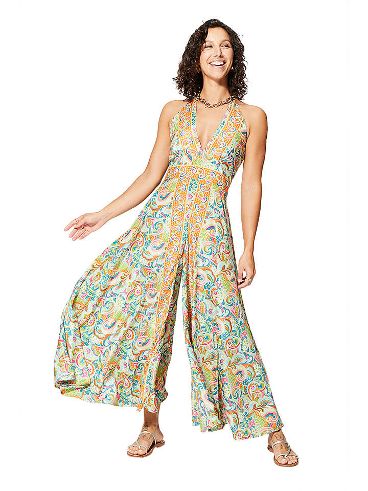 Aller Simplement Kombinezon w kolorze jasnozielono-pomarańczowym rozmiar: 34-40