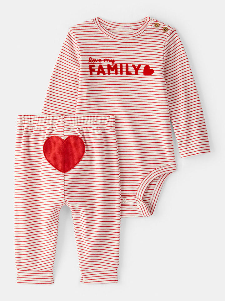 carter's 2-częściowy zestaw w kolorze czerwono-białym rozmiar: 68