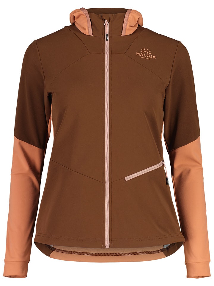 Maloja Kurtka hybrydowa "MarlingM" w kolorze jasnobrązowo-pomarańczowym rozmiar: S
