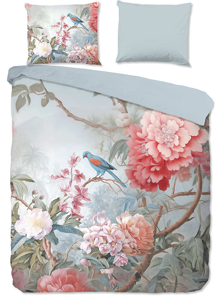 Good Morning Komplet pościeli "Birdie" w kolorze błękitno-jasnoróżowym rozmiar: 200x220 cm