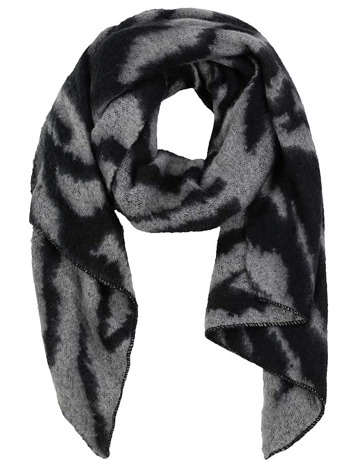Eight2Nine Szal w kolorze czarno-szarym rozmiar: onesize