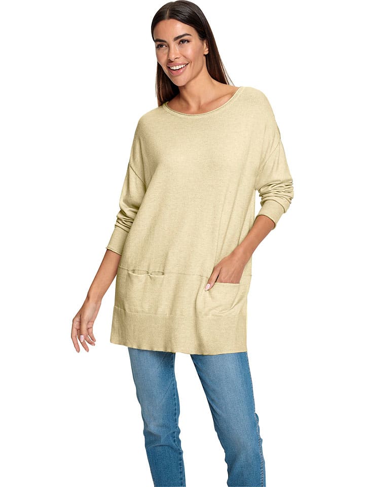 Heine Sweter w kolorze beżowym rozmiar: 44/46