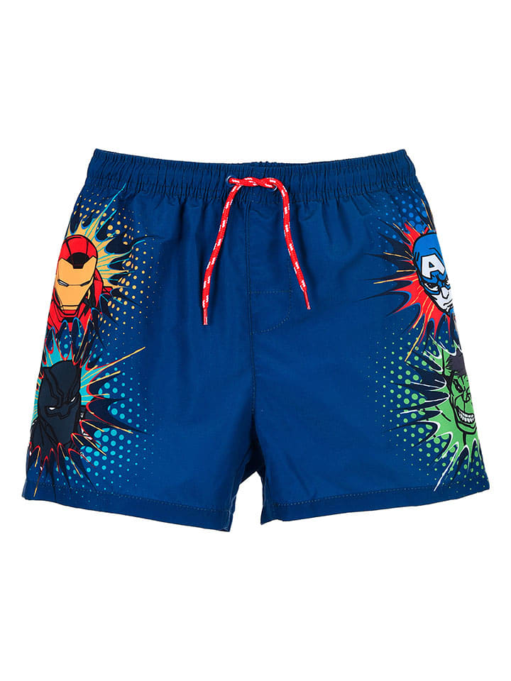 MARVEL Avengers Szorty kąpielowe "Avengers Classic" w kolorze granatowym rozmiar: 116